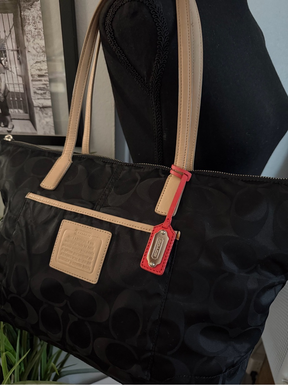 Coach Nylon Signature Tote & Crossbody Bag - Picture 7 of 16